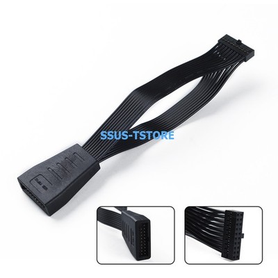 Motherboard USB 3.0 19Pin 20Pin Internal Header Extension Ribbon Cable Adapter