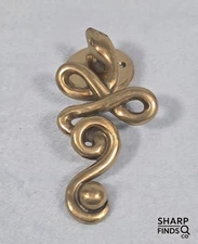 Vintage Solid Brass Snake Door Knocker 7in Gothic Serpent Hardware Heavy