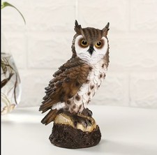 Eule Deko Figur Waldkauz Eulenfigur Gartendeko Skulptur Uhu Greifvogel Tierfigur