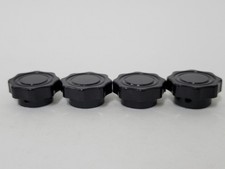 4X Dakaware fluted black Bakelite radio knobs - 1.625" dia - Daka Ware
