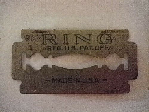 VINTAGE MEN'S RAZOR BLADES 10 "RING" MADE IN U.S.A. REG. U.S. PAT. OFF. COLLECTS - Picture 6 of 10