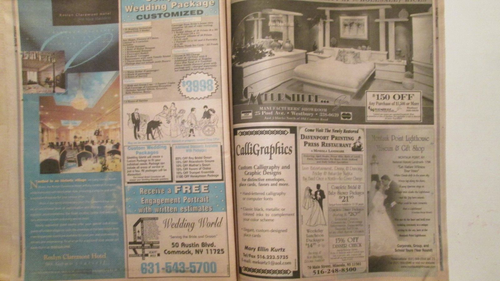 Newsday Long Island newspaper Bridal Planner March 11, 2001 Section H only - Picture 7 of 10