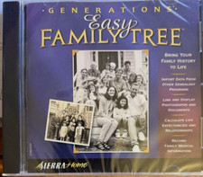 GENERATIONS - EASY FAMILY TREE CD-ROM NEW AND SEALED