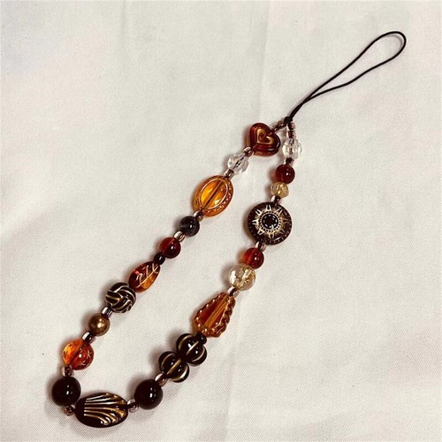 Leopard Heart Beaded Wrist Lanyard Strap Bracelet Keychain For Girl Woman - Photo 9 sur 11