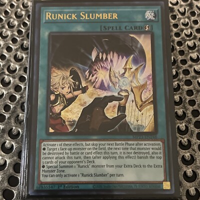 Yugioh 1st Edition Runnick Slumber - MP23-EN246 Ultra Rare Card NM