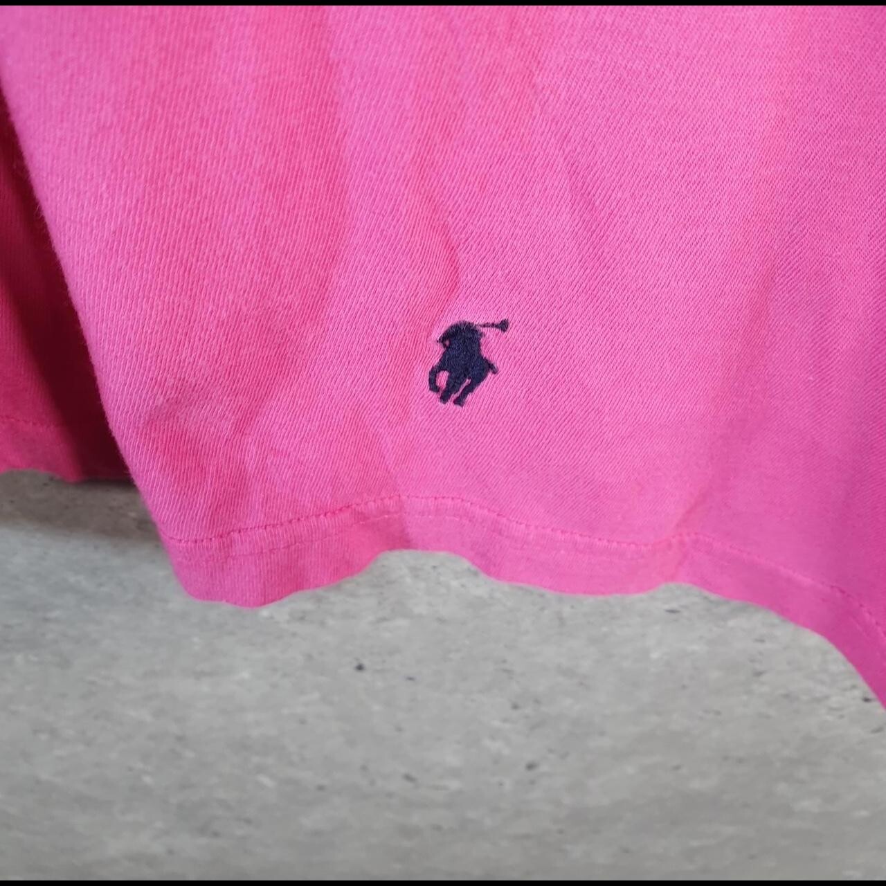 Polo Ralph Lauren vintage uomo rosa medio ricamata vestibilità classica pony