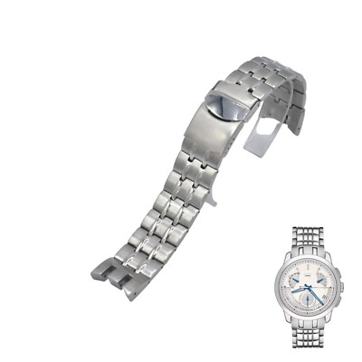 22mm Silver Color Steel Watch Bracelet For Swatch Irony Retrograde YRS402G