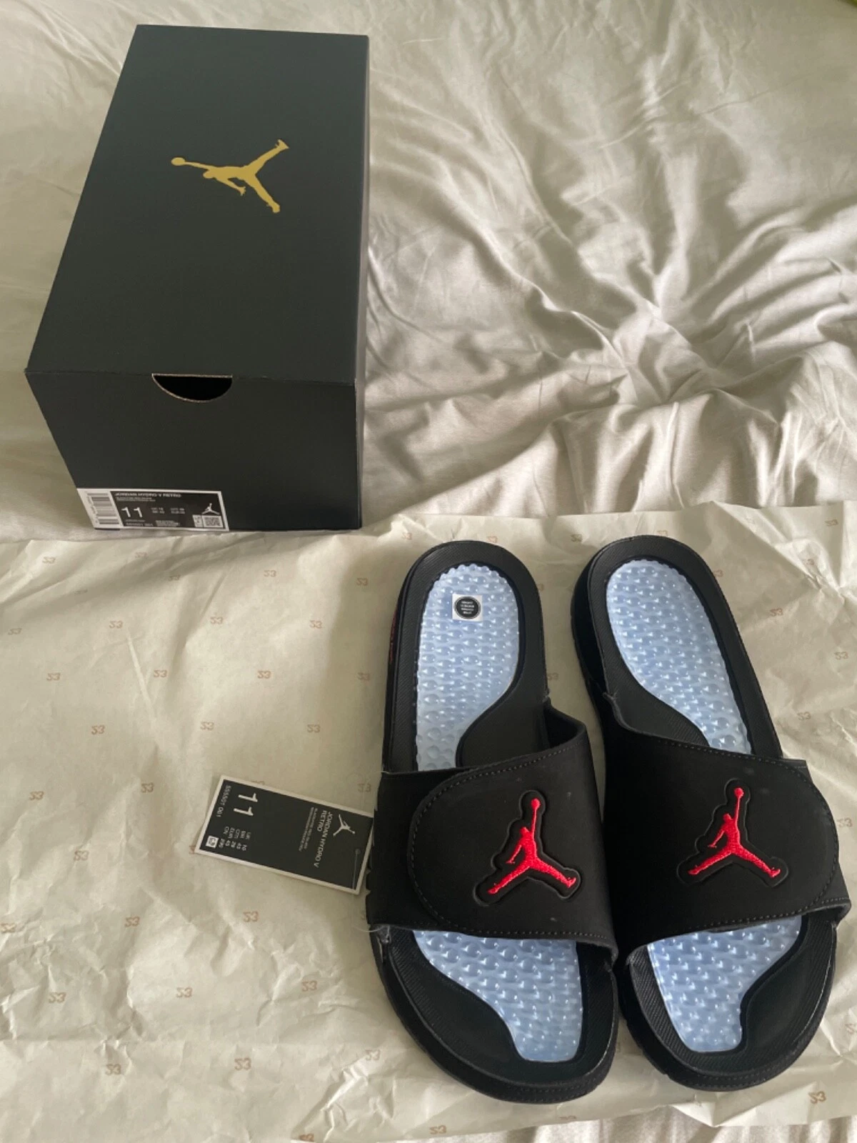 Scivoli Uomo Jordan Hydro 5 Retro 11 Taglia Nero Grigio Rosso Blu Bianco Nuovi