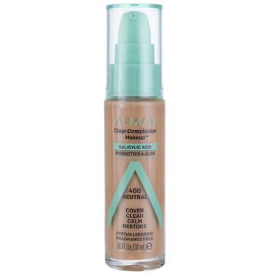 5 Pack Almay Clear Complexion Foundation Makeup, Neutral 400, 1 fl oz