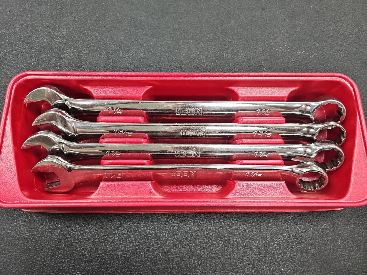 ICON PROFESSIONAL LARGE COMBINATION WRENCH SET SAE 4 PC WCS 4 1 1 16 1 1 4