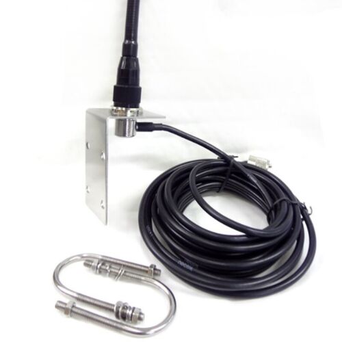 Antena marina VHF 156-163 MHz mástil de goma aérea con cable 5M RG-58 para 5273 - Imagen 5 de 6