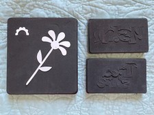 Discontinued Sizzix Bigz Die, Flower w/ Leaves Stem, Phrases: Treasure, Wish