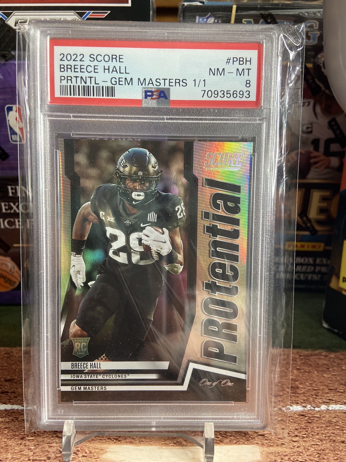 Breece Hall Panini Score Protential #PBH Gem Masters 1/1