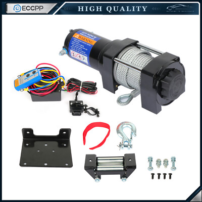 Electric Winch Towing Trailer 4000LBS 15m Steel Cable For 07-20 Jeep Wrangler