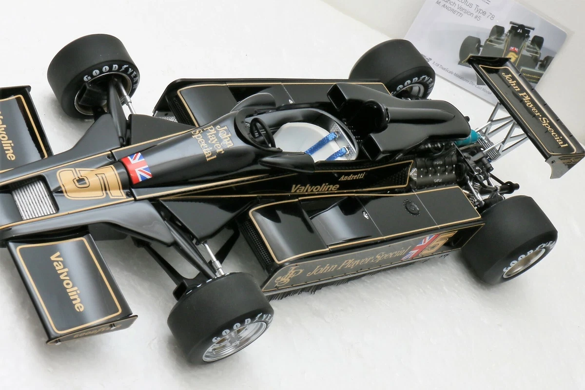 1:18 F1 TSM 1977 LOTUS TYPE 78 JPS LAUNCH VERSION MARIO ANDRETTI