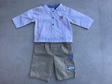 AL. Baby Boys New Born BNWT 2 piece set Shirt Trousers CUTE SUMMER SMART