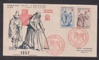 France 1957 Red Cross First Day Cover Noirt to Paris # 225
