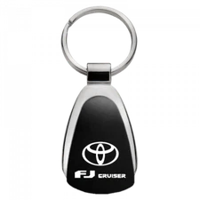 Toyota FJ Cruiser Black Teardrop Authentic Logo Key Chain Fob Officially License