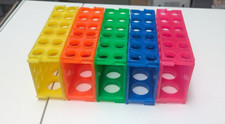 4-Way Plastic Test Tube Rack Assorted Colors for Laboratory Use (one only)
