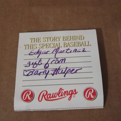 Edgar Martinez Autographed Signed Baseball Rawlings in Case MLB - Picture 5 of 6