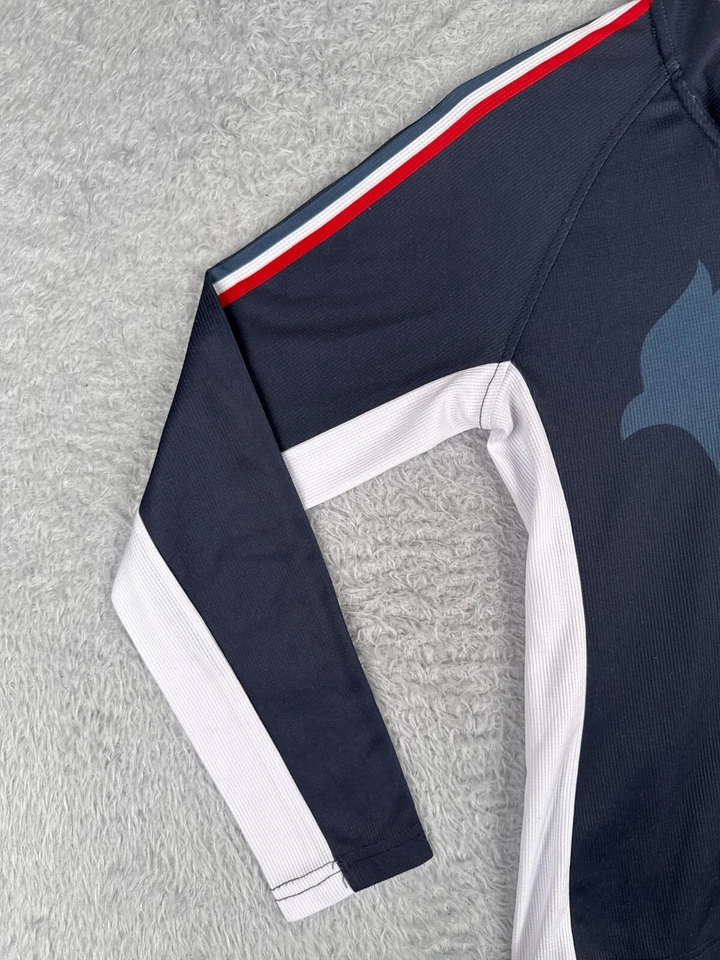 Rossignol Cycling Jersey Womens Small Blue White Full Zip Long Sleeve Polyester - Image 3 of 4