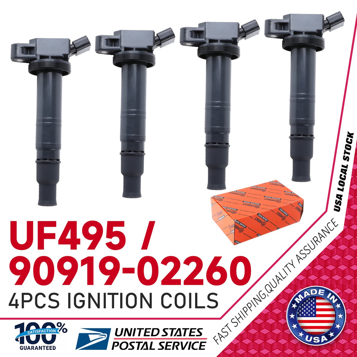 Set of 4 OEM Ignition Coils for 2005-2020 Toyota Tacoma 2.7L 4.0L