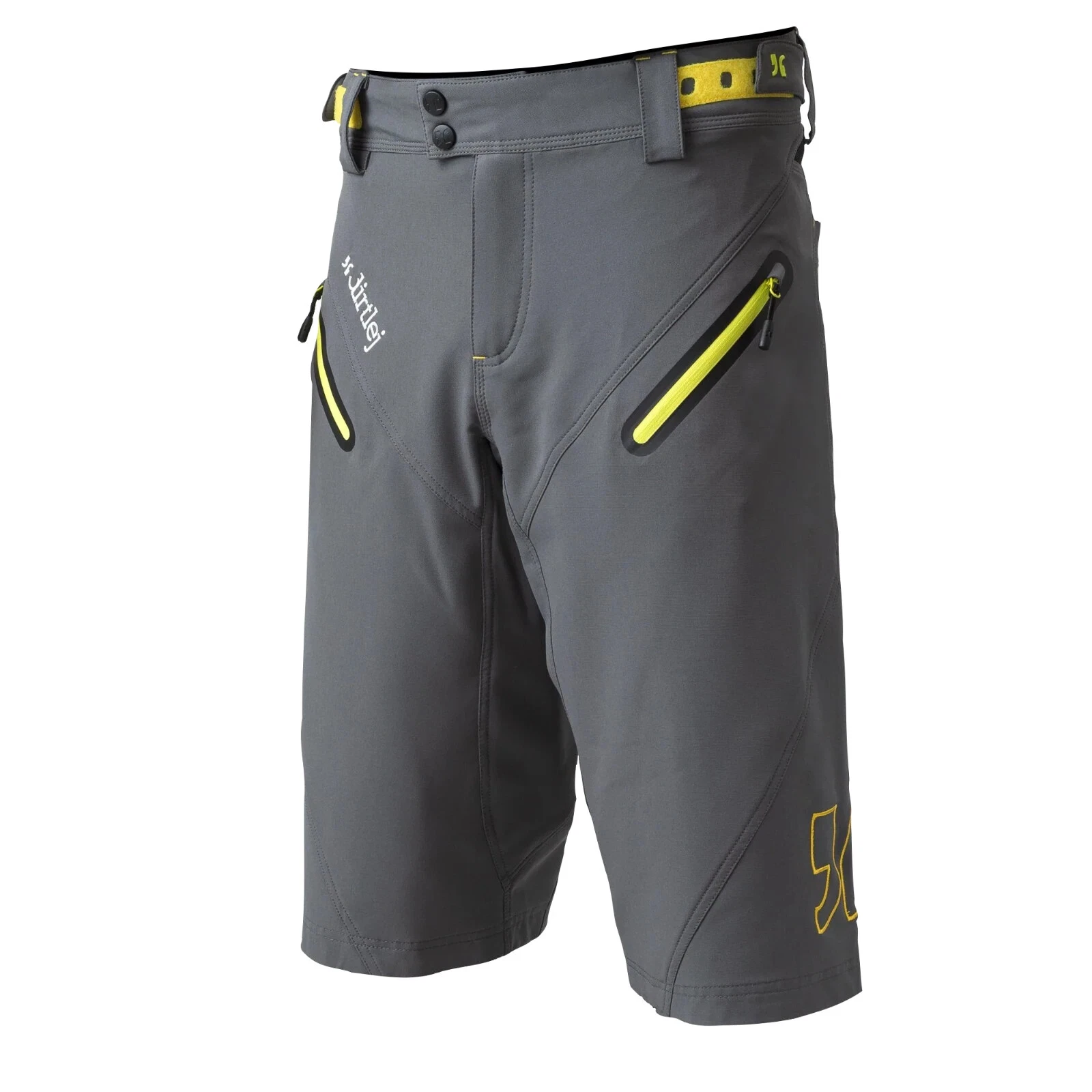 Dirtlej Trailscout MTB Shorts Size S Gray Lime Waterproof Durable Cycling