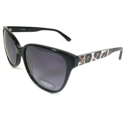 Bebe Sunglasses BB7185 001 Black Cheetah Print Cat Eye  display picture 3