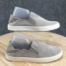 Steve Madden Shoes Womens 9 Fayna Slip On Sneakers Gray Fabric Perforated Casual
