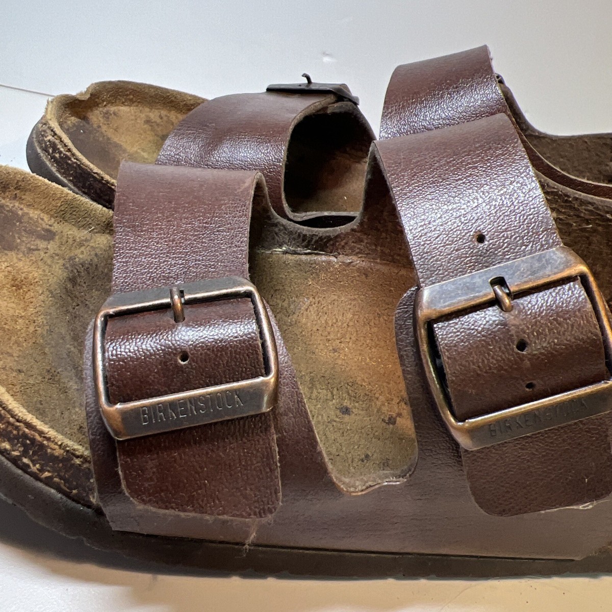 Birkenstock Milano Brown Leather Strap Buckle Sandals Unisex Sz 40 L9 M7 Men main image 2