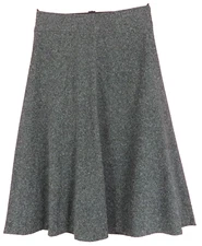 SK17847- JONES WEAR Womens 80% Acrylic Cotton Flare Skirt Midi Lined Gray 10