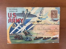 WW2 U.S. Army Branches of Service "Old Glory" - 18 Cards, Cancelled Rare Stamp