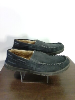 Eddie Bauer Woodland Mens Gray Faux Fur LinedSlippers House