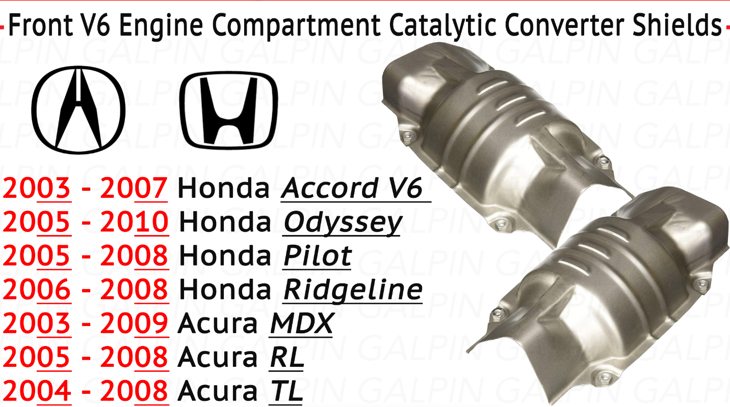🔥Genuine OEM Honda Front V6 Engine Compartment Catalytic Converter Heat