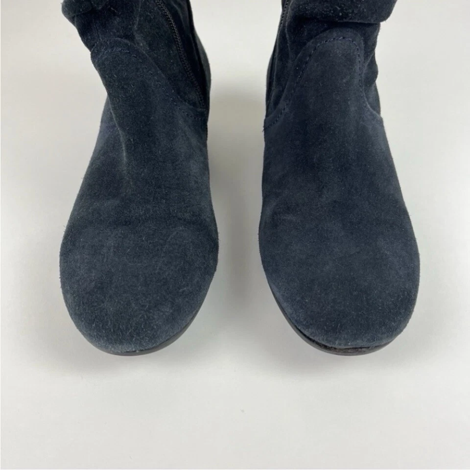 Ботинки Gabor на танкетке размер 5 темно-синие замшевые Fairycore богемное Lagenlook - Изображение 4 из 4