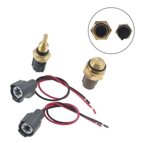 Engine Coolant Fan Temperature Sensor Switch Set for Honda CR-V Civic Acura - Picture 5 of 5