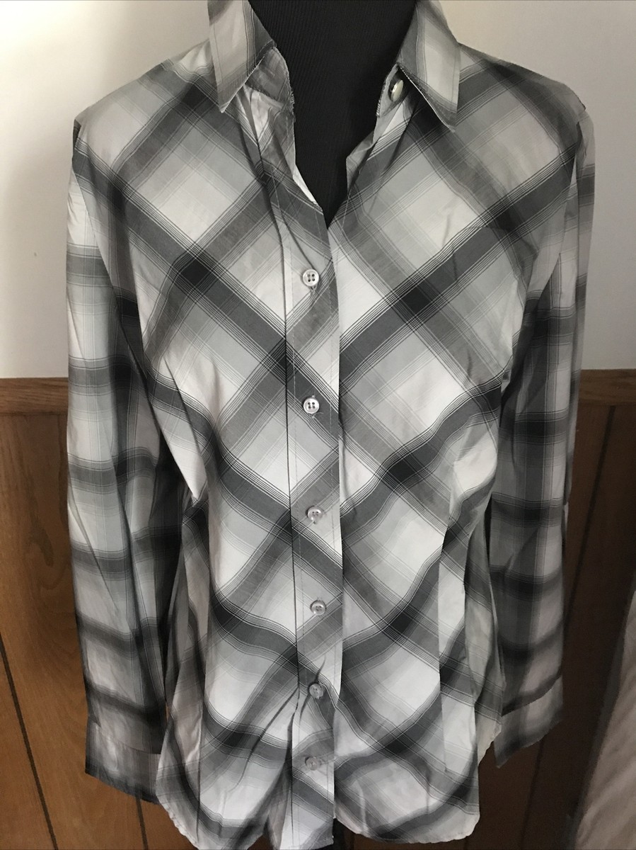 new york and company dress shirts New York And Company White dress Shirt With Stripes