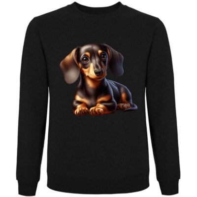 Sweatshirt Schwarz Dackel Dachshund Teckel Jagdhund Jagt Dackelwelpe Dac 402900s