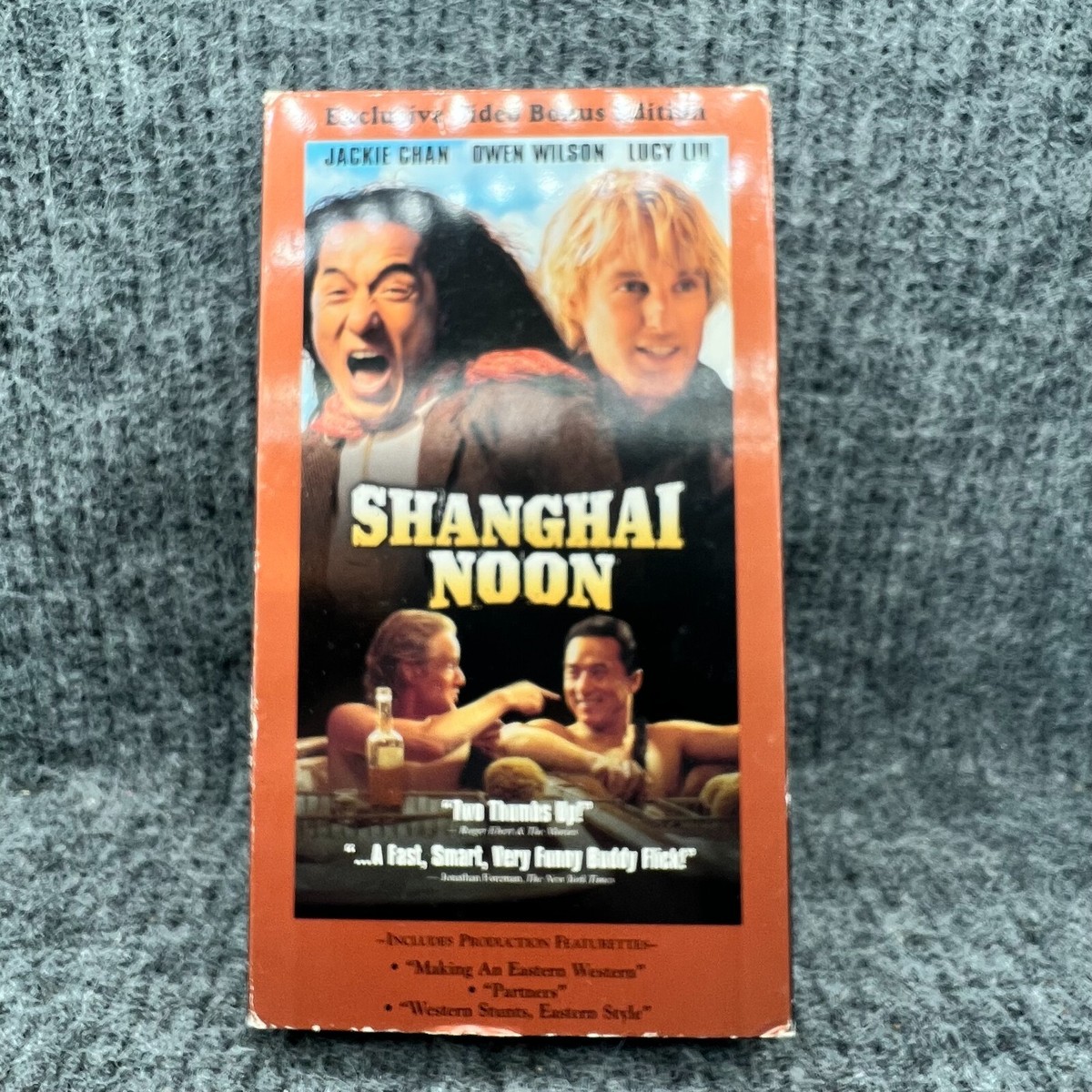 Shanghai Noon Bonus Edition VHS VCR Video Tape Used Jackie Chan