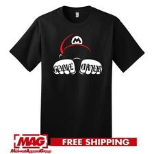 GAME OVER SUPER MARIO T-SHIRT Parody Black Sweatshirt Videogame Gaming Nintendo