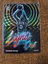 JAYSON TATUM 2022-23 DONRUSS OPTIC LIGHTS OUT RED GOLD WAVE /99