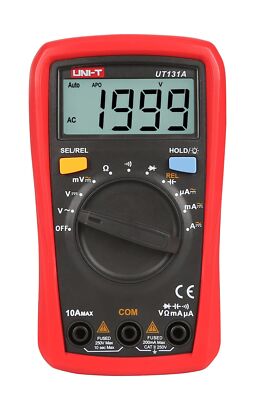 Multimeter Palm size Digital Strommesser 10A Kapazitätsmessung Durchgang UT131A