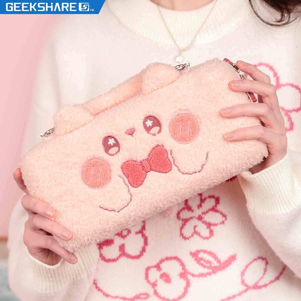 GeekShare Plush Protective Case Cover for Nintendo Switch / Switch OLED Bunny