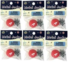 (Choose 1, 4, 6, 12) METAL JACKS & BALL Jax Novelty Game Toys Party Favor