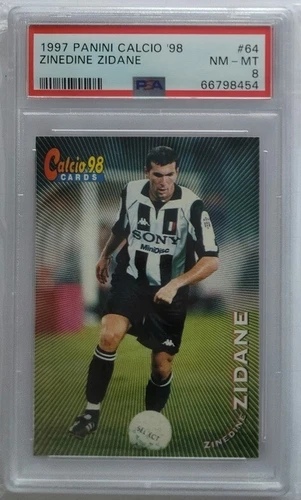 1997 Panini Calcio 98 Zinedine Zidane #64 PSA 8