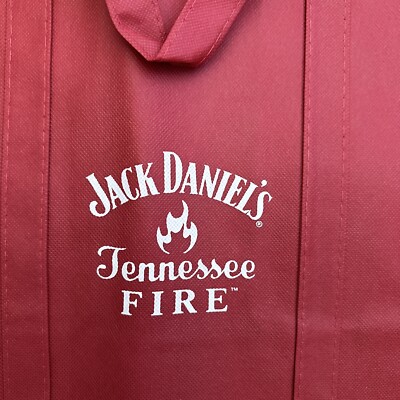 Jack Daniels Tennessee Whiskey Fire Red Tote Reusable Bag Christmas Gift Bag