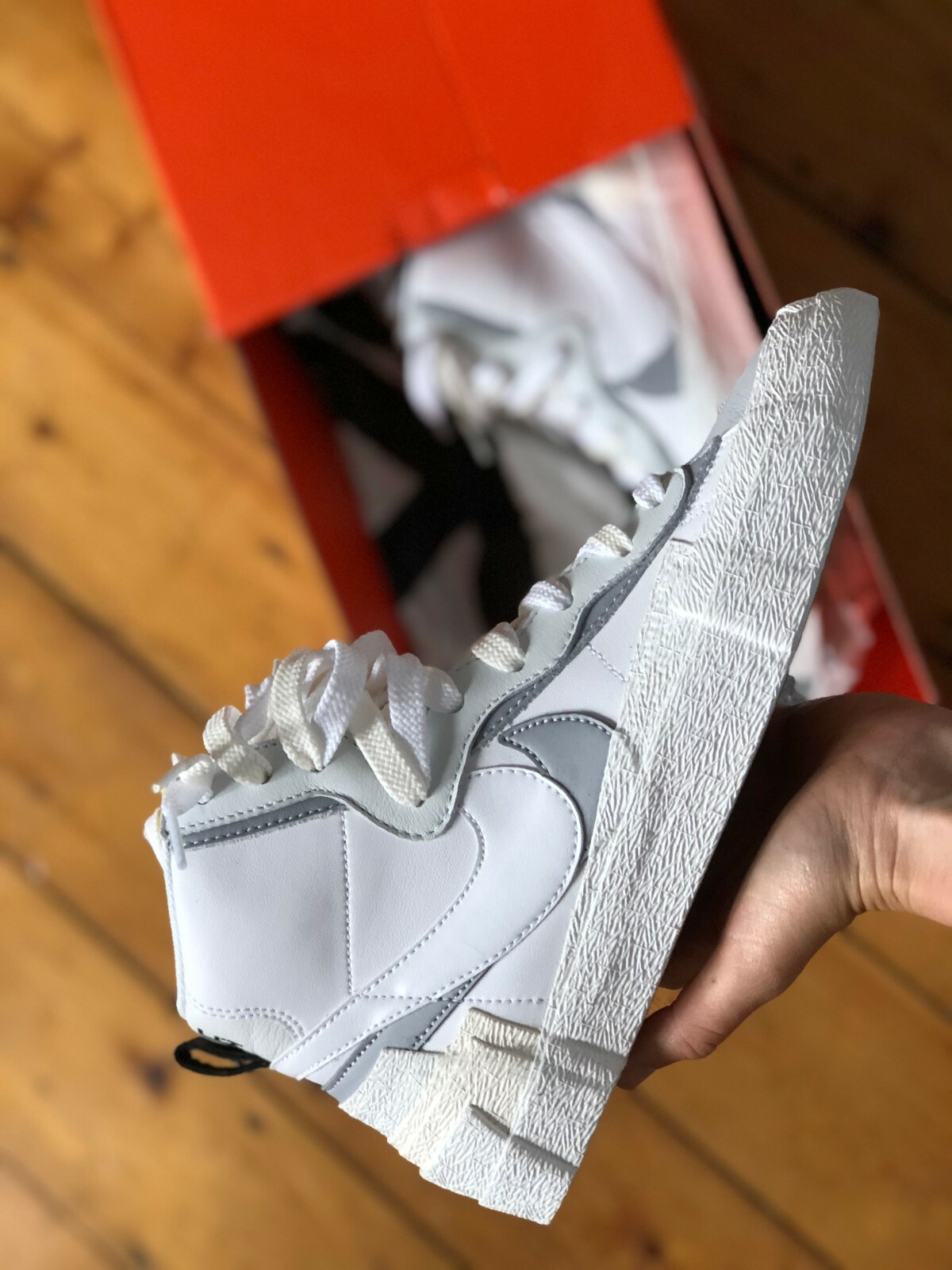 SACAI X NIKE NIKE x SACAI Blazer White Grey UK 6.5
