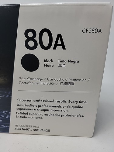 New Genuine HP 80A Laserjet Black Print Toner Cartridge CF280A - Zdjęcie 18 z 21