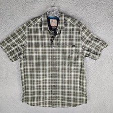 5.11 Tactical Shirt Mens Medium Hunter Plaid Snap Button Short Sleeve Casual