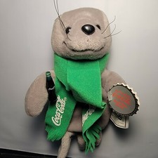 NEW Coca Cola Seal Bean Bag Plush Stuffed Animal 1998 COLLECTIBLE RETIRED 9"